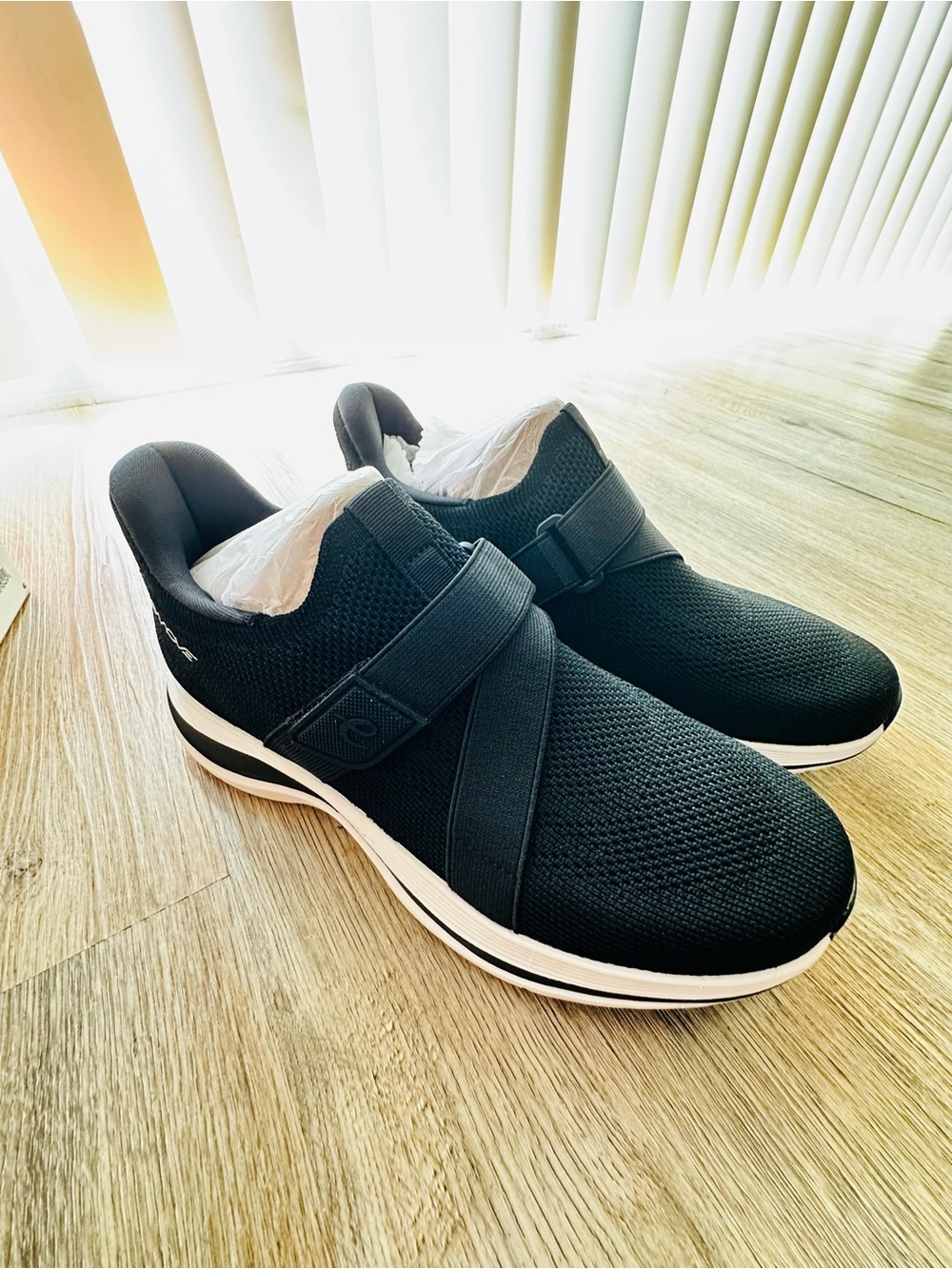 Women's Black Slip-On Athletic Sneakers
